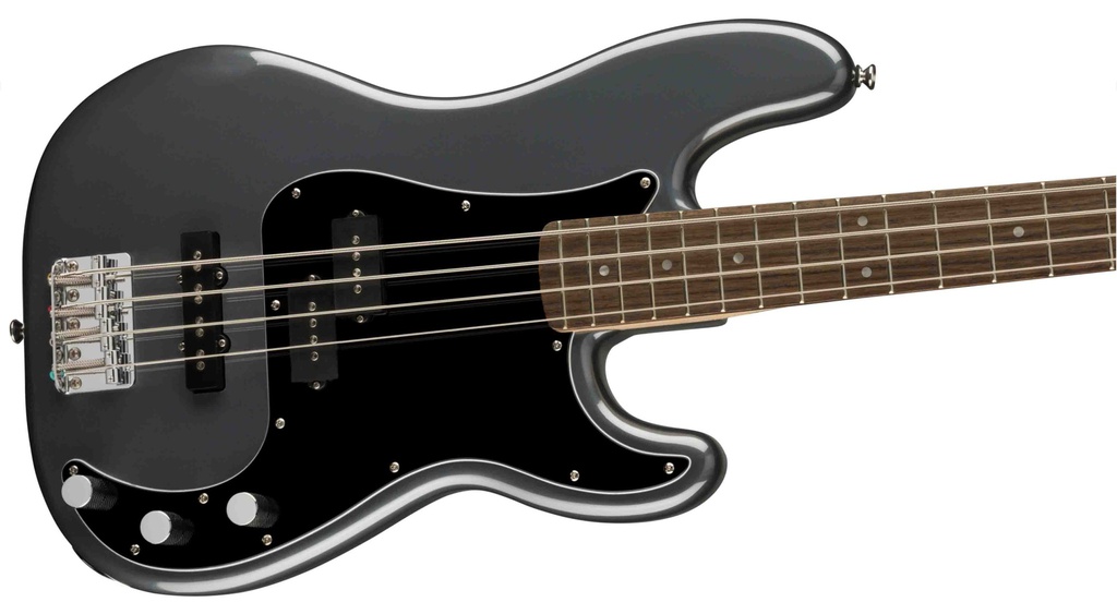 Bajo Elect. Affinity Series Precision Bass PJ Laurel Fingerboard Black Pickguard Charcoal Frost Metallic