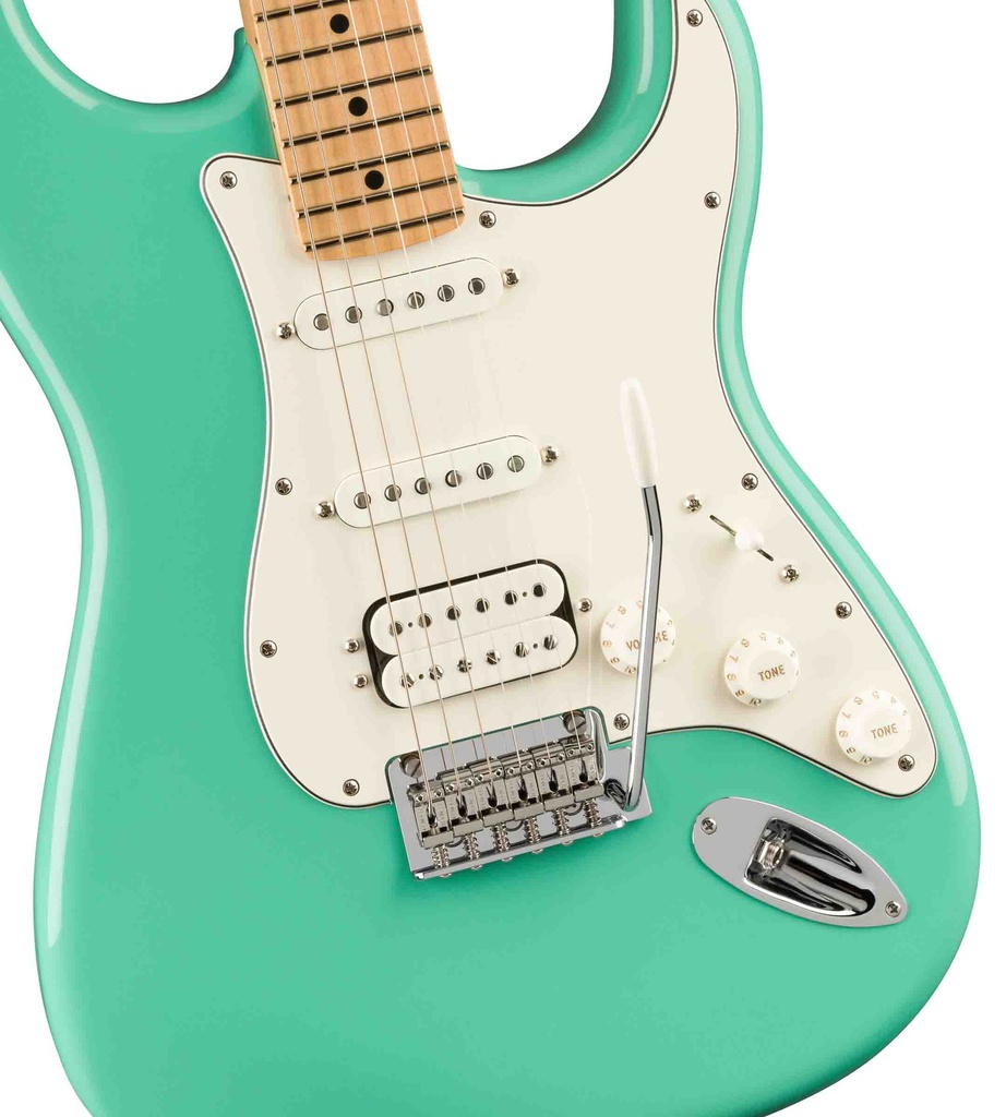 Guit. Elect. Fender Player Stratocaster® HSS, Maple Fingerboard, Sea Foam Green