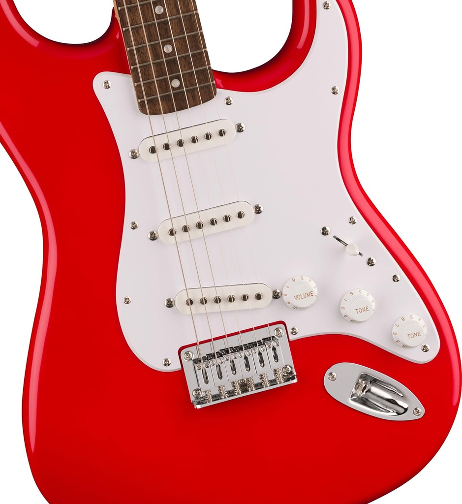 Guit. Elect. Fender Squier Sonic Stratocaster HT, Diapasón De Laurel, Golpeador Blanco, Rojo Torino
