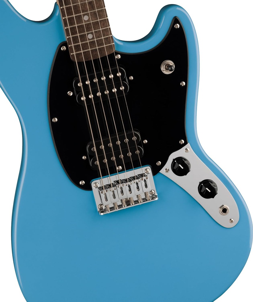 Guit. Elect. Fender Squier Sonic™ Mustang® HH, Laurel Fingerboard, Black Pickguard, California Blue