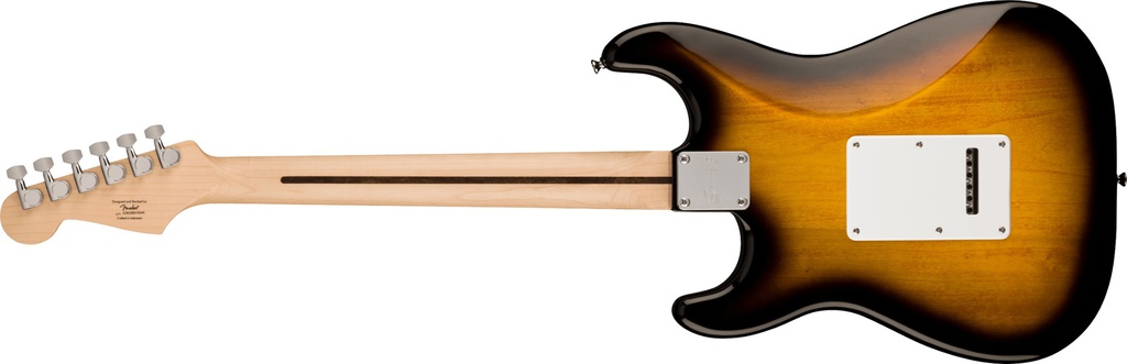 Guit. Elect. Fender Squier Sonic™ Stratocaster®, Maple Fingerboard, White Pickguard, 2-Color Sunburst
