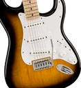 Guit. Elect. Fender Squier Sonic™ Stratocaster®, Maple Fingerboard, White Pickguard, 2-Color Sunburst