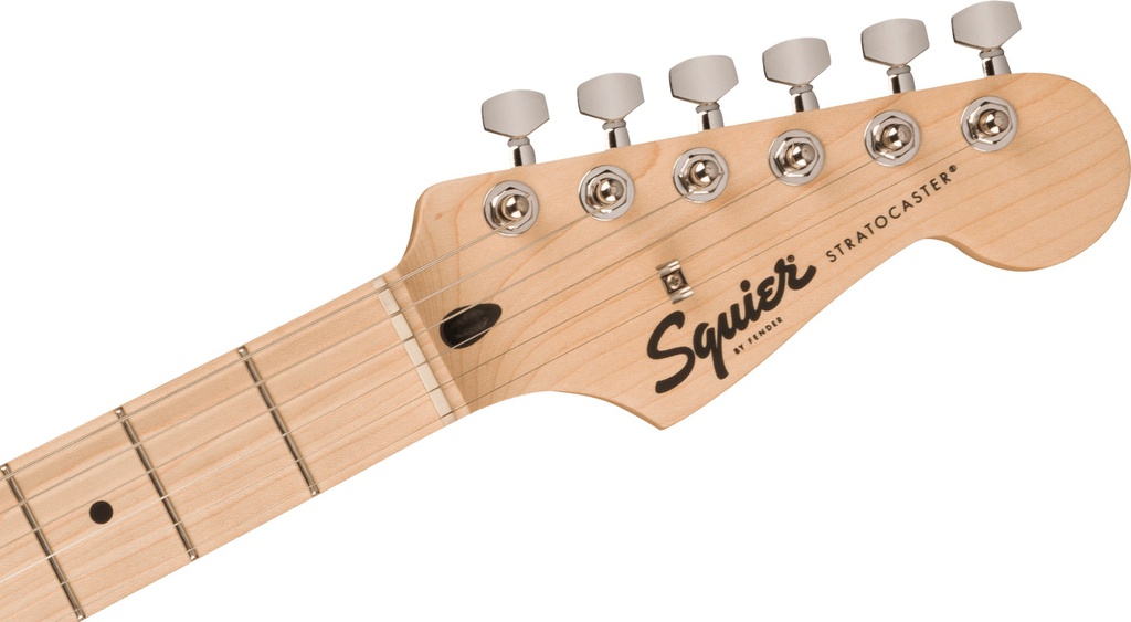 Guit. Elect. Fender Squier Sonic™ Stratocaster®, Maple Fingerboard, White Pickguard, 2-Color Sunburst