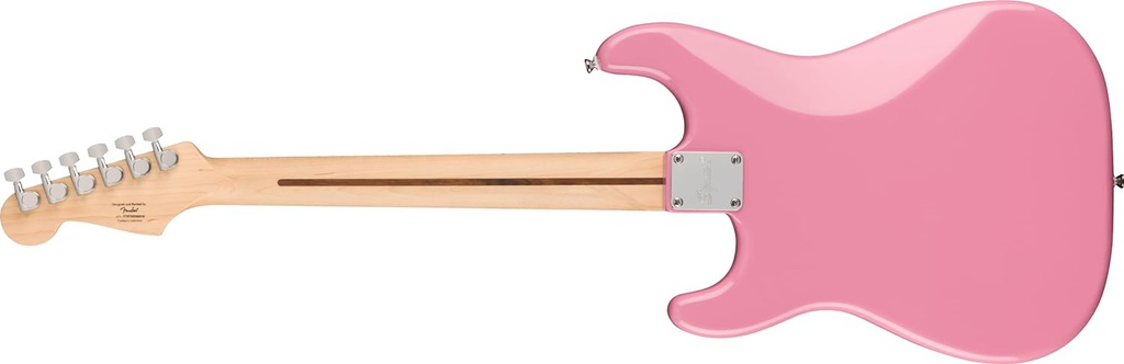 Guit. Elect. Fender Squier Sonic™ Stratocaster®Maple Fingerboard, White Pickguard, Flash Pink