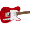 Guitarra Electrica Squier Transparente En Rojo Carmesi