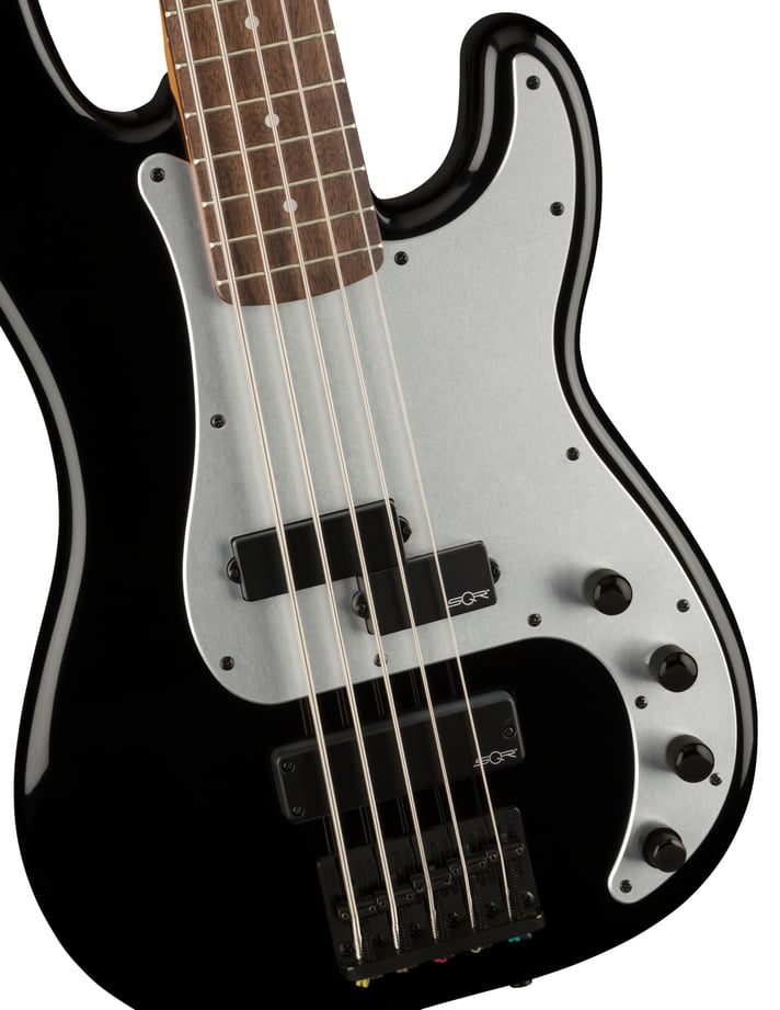 Bajo Electrico Active Bass PH V Golpeador Anodizado Plateado Negro