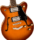 Guitarra Electrica Streamliner G2655 Center Block JR. De Doble Corte Con Cola En V