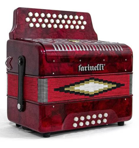 Acordeón Farinelli Botones MI Rojo 3012EAD --3012MIR