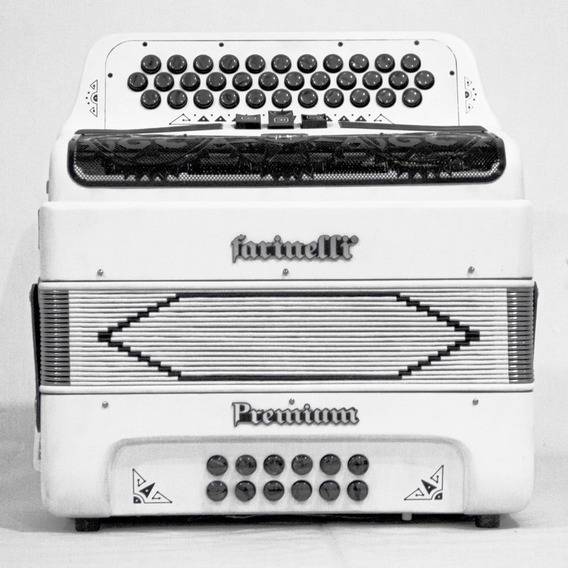 Acordeón Farinelli Premium Botones FA Blanco 3 Regs 