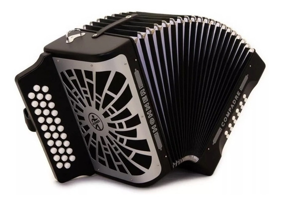 Acordeón Hohner Compadre Botones Sol-Do-Fa Negro-- A48221