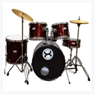 BATERIA PROFESIONAL VINO 5 PZAS ARO COLOR CROMO EXTREME