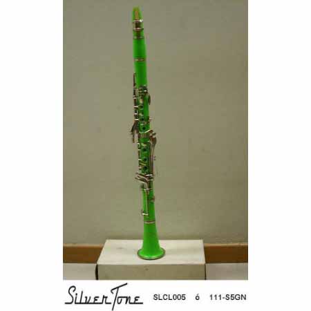 Clarinete Silvertone Abs 17 Llaves Silvertone Verde-- SLCL005
