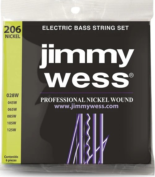 Juego De Cuerdas Para Bajo Electrico 6 Cdas 28-125 Jimmywess-- WNB206