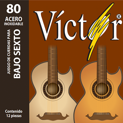 Juego De Cuerdas Para Bajo Sexto Victor 80
