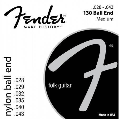 Juego De Cuerdas Para Guitarra Acustica Fender 130 Nylon Ball End