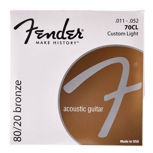 Juego De Cuerdas Para Guitarra Acustica Fender 70Cl 80/20 11-52