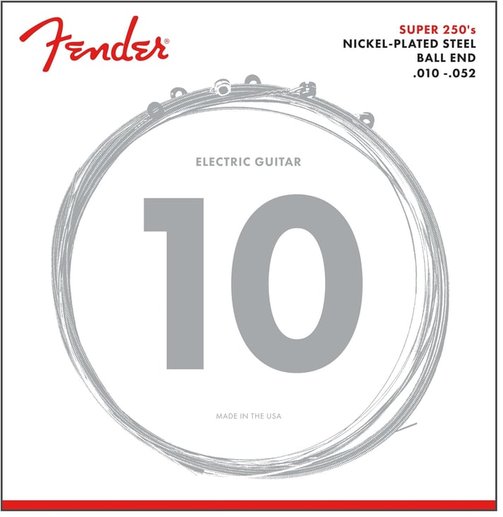 Juego De Cuerdas Para Guitarra Electrica Fender Nickel 250RH Ball End 10052