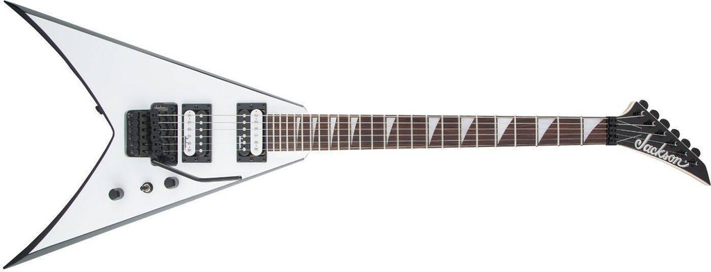 Guitarra Electrica Jackson JS32 KV, Ah FB, blanca con negro