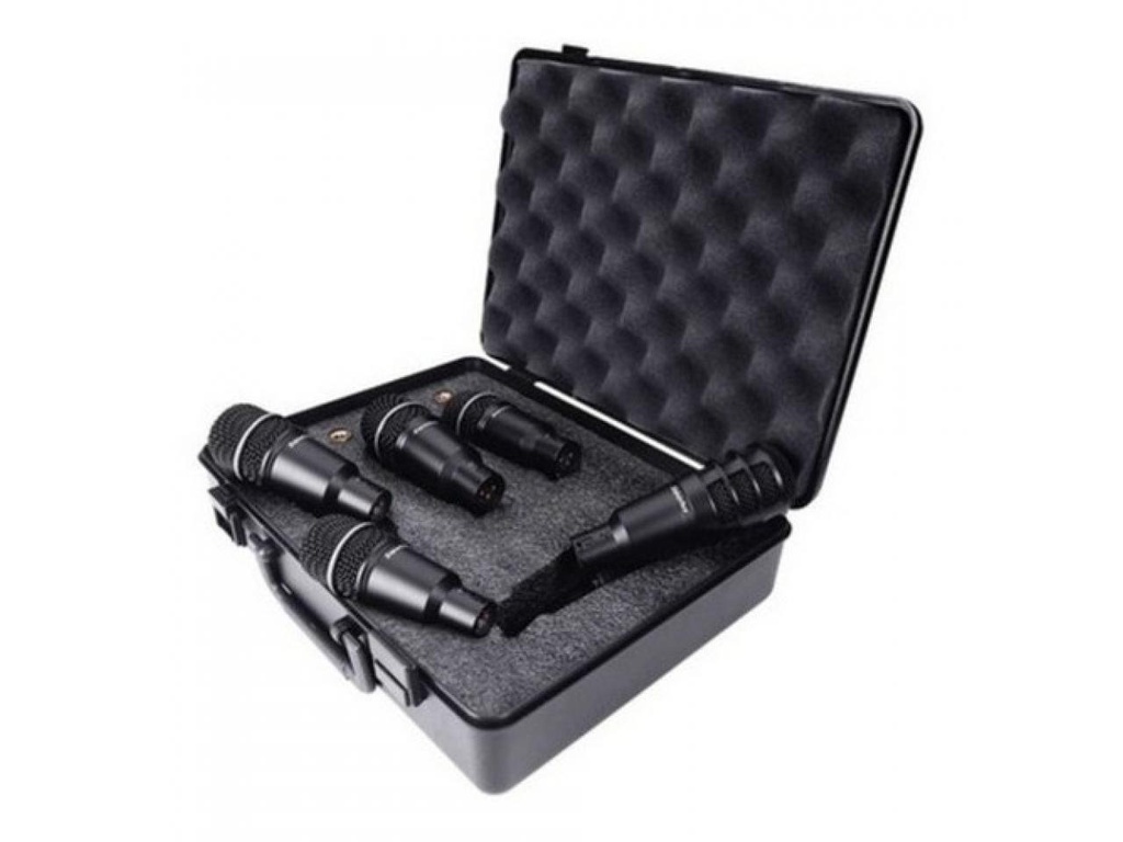 Microfonos Para Bateria, Paquete De 5 Microfonos+ Clamps Y Estuche