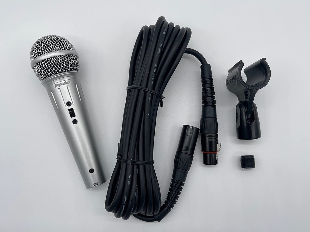 Microfono De Mano Vocal Blanco Con Cable Xlr a Xlr D103/13X