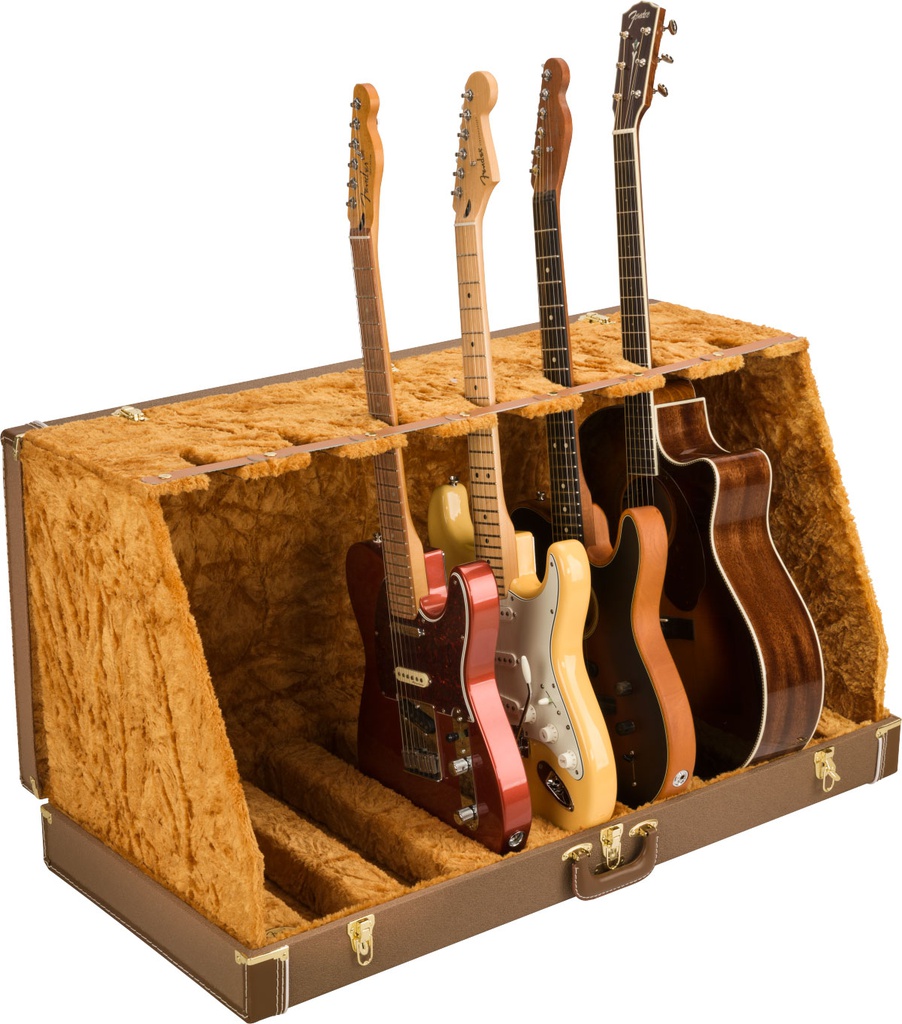 Fender Classic Series Case Stand - 7 Guitar, Brown
