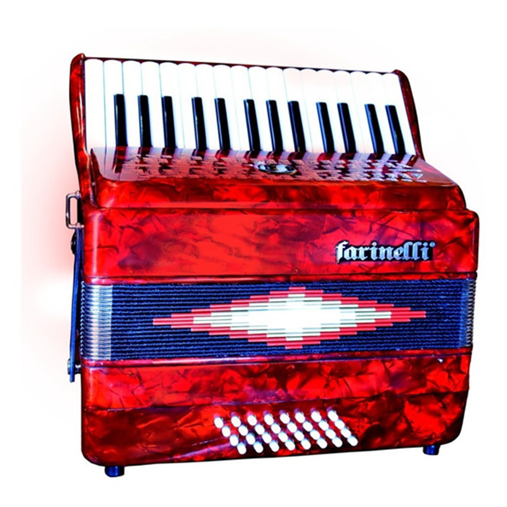 Acordeon Teclas 3032 Rojo Farinelli