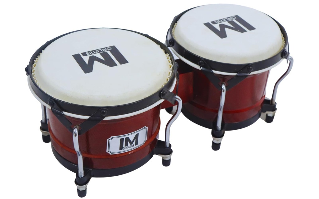 Bongos De 6.5"y 7.5" LM DRUMS Rojo Vino