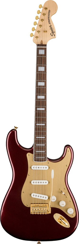 Guitarra Electrica Stratocaster 40Th Anniversary Gold Edition Ruby Red