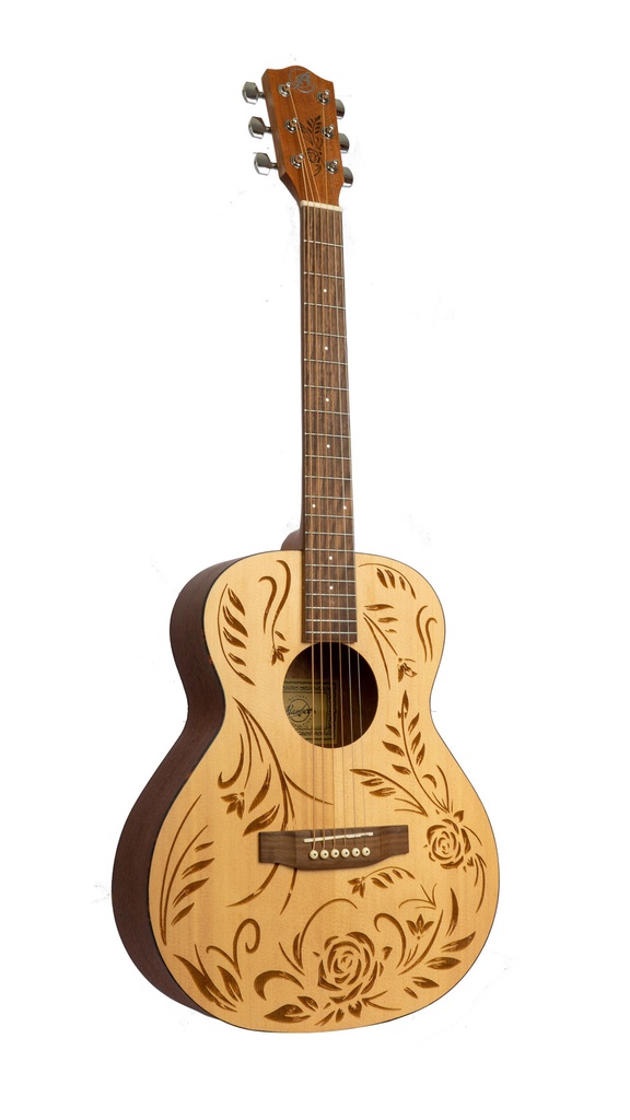 Guitarra Acústica Rock & Roses 38" BAMBOO C/Funda Acolchada
