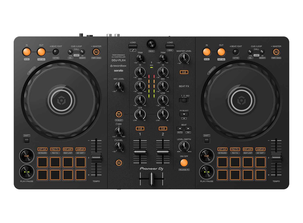 Controlador Pioneer DDJ-FLX4 (2CH) rekordbox y Serato DJ Pro