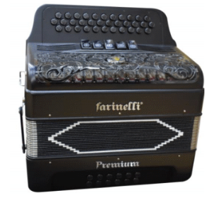 Acordeon Botones Farinelli Sol Negro 5 Regs-- 3412N5HG