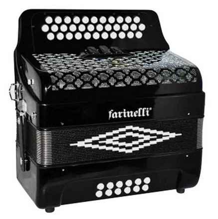 Acordeón Farinelli Botones FA Negro 34K12BS 3 Regs