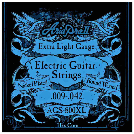 Juego De Cuerdas Para Guitarra Electrica Nickel 09-42 Aria