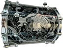Tambora De 22" Herch Grabada Color Negra 10 Lugs