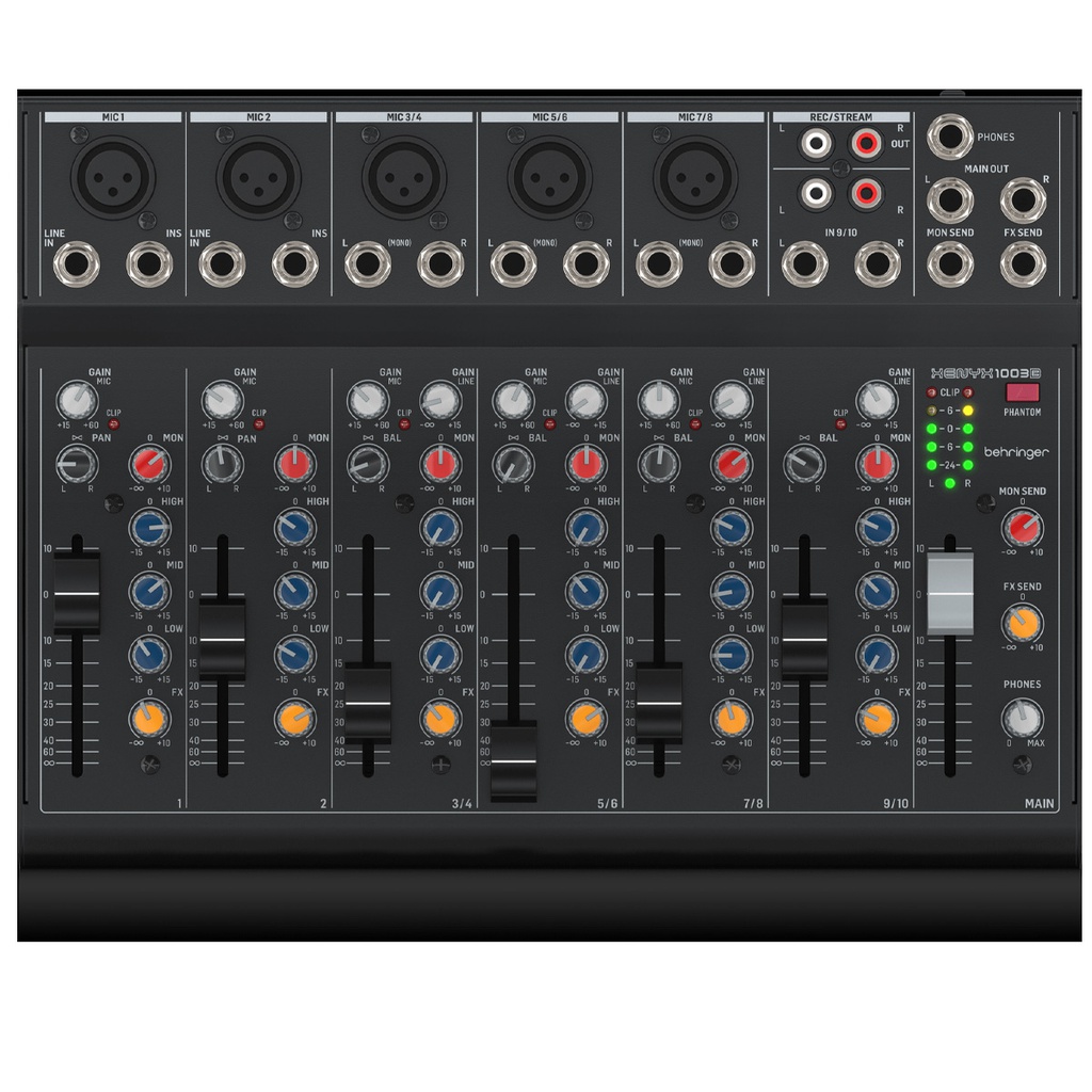 Mezcladora Behringer P/Transmisión, Podcasting y Grabación