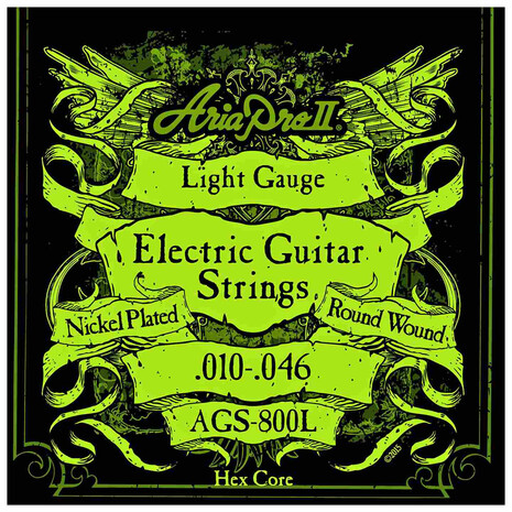 Juego De Cuerdas Para Guitarra Electrica Nickel 10-46 Aria