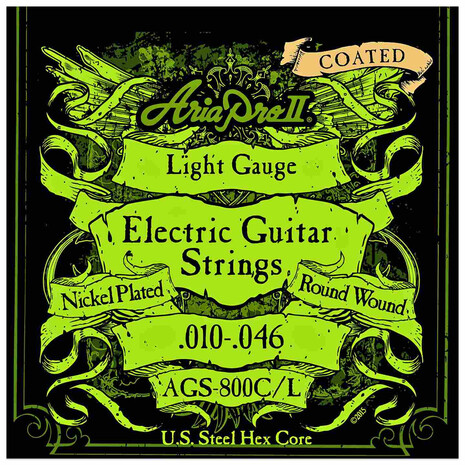 Juego De Cuerdas Para Guitarra Electrica Nickel 10-46 Aria