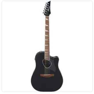 Guitarra Electroacústica Ibanez ''Altstar'' Negro Metalico