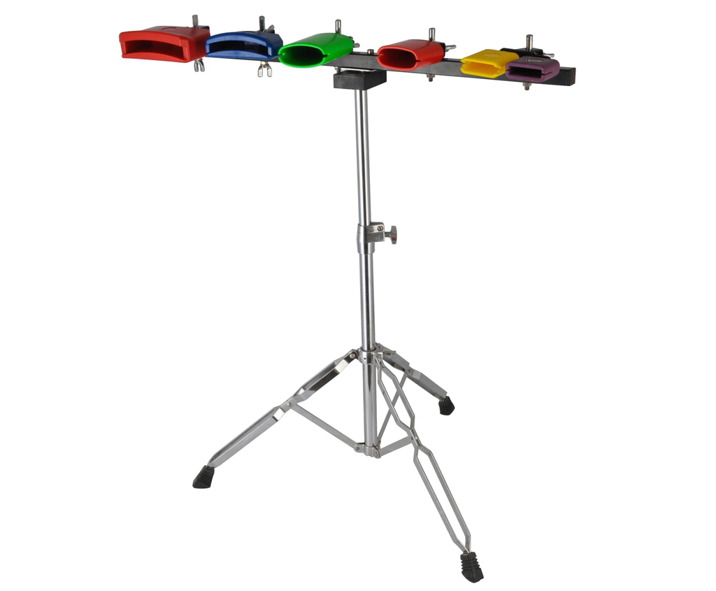Juego De Jam Blocks Con Atril LM DRUMS 4"5"6"7"8" Y 9"