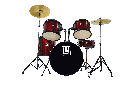 Bateria 5 Pzas, Platillos Y Asiento LM Drums Roja