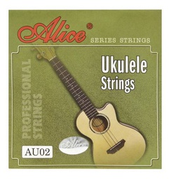 [AU02] Juego De Cuerdas Para Ukulele Soprano D (RE) Nylon Negro Alice