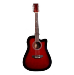 [SGC12RDSB] Guitarra Docerola Electroacustica Rojo Sombreado Segovia