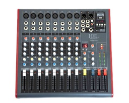 [MIX8-USB] Mezcladora de 8 Canales MIX8-USB USB efectos y Bluetooth