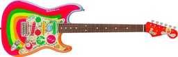 [0140610772] Guitarra Electrica Fender AmericanGeorge Harrison Rocky Stratocaster®, Rosewood Fingerboard, Hand Painted Rocky Artwork Over Sonic Blue