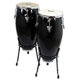 [CG-1200 10*11 BK] Congas LM Drums Negras de 10"y 11" de Fibra