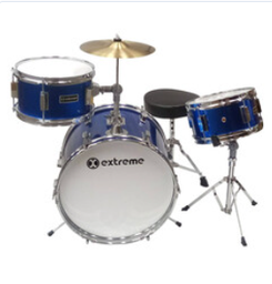[EXBT011] Bateria Infatil Azul Metalico 3 Pzas Extreme