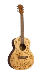 [GA-38- ROCK&RO SES] Guitarra Acústica Rock & Roses 38" BAMBOO C/Funda Acolchada