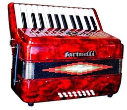 [25K16BR] ACORDEON TECLAS ROJO 2516 FARINELLI