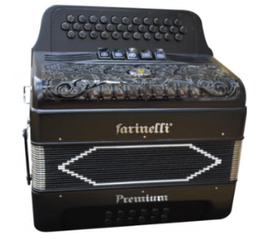 [3412N5HG] Acordeon Botones Farinelli Sol Negro 5 Regs-- 3412N5HG