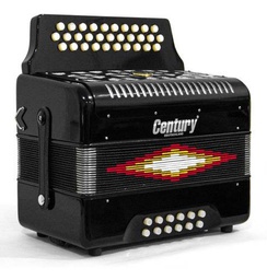 [C3012FAN] Acodeon Botones FA Negro 3012 Century-- C3012FAN